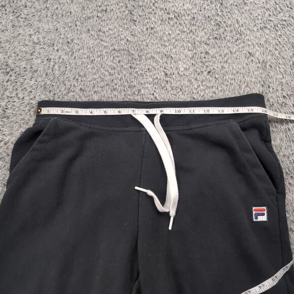 Fila Sweat Pants Men Large Black Stretch Drawstring Gym Fitness Active Tapered - Picture 5 of 9